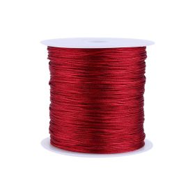 100M X 0.8mm Nylon Chinese Knot Cord Rattail Macrame Thread String Burgundy