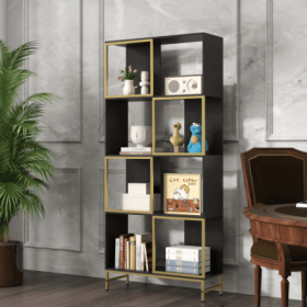 4-Tier Storage Shelves, Bookcase Display Storage Shelf Corner Shelf For Small Space, Living Room