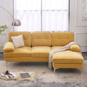Three People With Noble Consort Yellow Indoor Combination Sofa