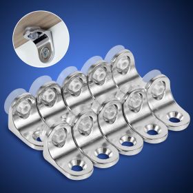 10pcs Zinc Alloy Round Corners Shape Shelf Holder Supporter   Sucker for Glass Wood Board