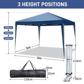 10x10ft Blue 4 Sided -2 Doors And 2 Windows Folding Shed
