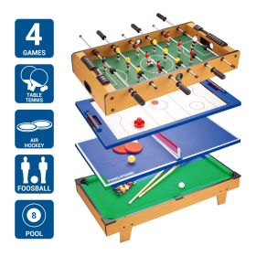 4 In 1 32 Inch Tabletop Multi Game Table Set