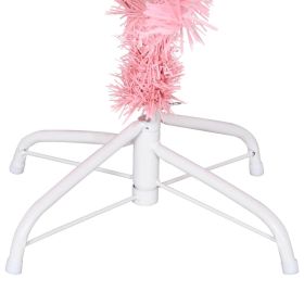 vidaXL Artificial Christmas Tree with Stand Pink 5 ft PVC