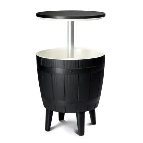 Black Four Legged Ice Bucket Plastic Side Table