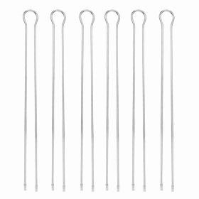 6Pcs Metal BBQ Grilling Fork Sticks Skewer BBQ Grill Set Outdoor Picnic Camping Barbecue