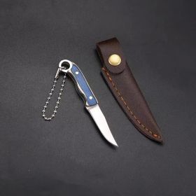 Long-handled Mini Blue Colored Wood Knife