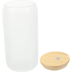 Sublimation Can Shape Insulated Glass Cup Bamboo Lid Mugs Only One Variation Glass Juice Cup