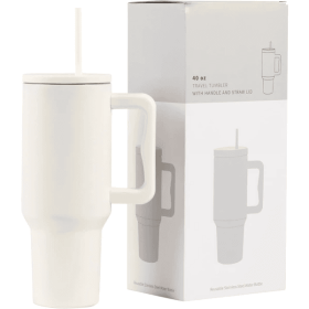 40 Oz Tumbler With Handle, Reusable Insulated Cup With Lid And Straw, Stainless Steel Water Bottle, Travel Mug For Cold And Hot