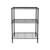 Hyper Tough 3-Tier Multipurpose Wire Shelving Rack, Black Color,750lbs Load Capacity, for Adult