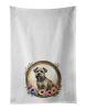 Glen of Imaal Terrier and Flowers Kitchen Towel Set of 2 White Dish Towels Decorative Bathroom Hand towel for Hand, Face, Hair, Yoga, Tea, Dishcloth