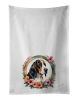 Basset Hound and Flowers Kitchen Towel Set of 2 White Dish Towels Decorative Bathroom Hand towel for Hand, Face, Hair, Yoga, Tea, Dishcloth, 19 X 28"