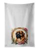 Leonberger and Flowers Kitchen Towel Set of 2 White Dish Towels Decorative Bathroom Hand towel for Hand, Face, Hair, Yoga, Tea, Dishcloth, 19 X 28"