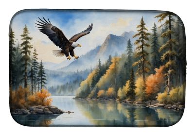 Eagle in Flight Dish Drying Mat Absorbent Dish Drying Mat Pad for Kitchen Counter Dish Drainer Mat for Countertop, 14 x 21", Multicolor