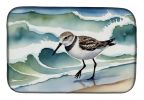 Sanderling Racing the Tide Dish Drying Mat Absorbent Dish Drying Mat Pad for Kitchen Counter Dish Drainer Mat for Countertop, 14 x 21", Multicolor
