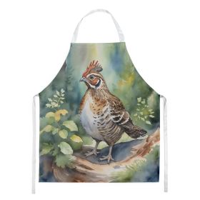 Pennsylvania Ruffed Grouse Apron Cooking Kitchen Server Baking Crafts Gardening for Adult Women Men, Unisex, Large, Multicolor