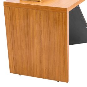 63"Modern Executive Desk ,Rustic Industrial Wooden Writing Desk,Study Desk with Monitor Stand,Rectangular Computer Desk for Home Office,Living Room