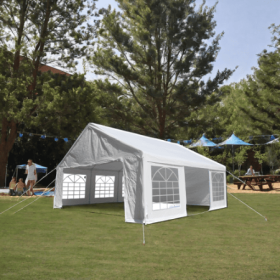 20x20 Feet Party Tent Heavy Duty Marquee Canopy Outdoor Wedding Tent Carport Events Shelter Tent For Parties BBQ With Storgae Carry Bags