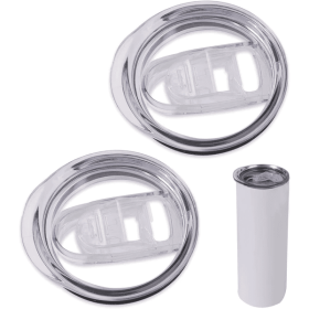 20oz Skinny Tumbler Lid, 2 Pack Replacement Lids Compatible Compatible With Hogg Tumblers, Straw Friendly, BPA Free