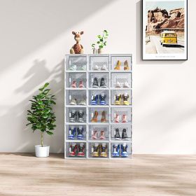 White Medium 18PCS 35x25x19cm Shoebox, Plastic, Mesh, Free Combination