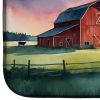 Barn at Twilight Dish Drying Mat Absorbent Dish Drying Mat Pad for Kitchen Counter Dish Drainer Mat for Countertop, 14 x 21", Multicolor