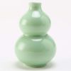 3.4oz Green Small Wine Jug Gourd Ceramic White Wine Jar Antique Style Empty Flask Flagon