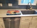 Pelican Fiery Sunset Dish Drying Mat Absorbent Dish Drying Mat Pad for Kitchen Counter Dish Drainer Mat for Countertop, 14 x 21", Multicolor
