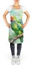 African Ringneck Parrot Apron Cooking Kitchen Server Baking Crafts Gardening for Adult Women Men, Unisex, Large, Multicolor