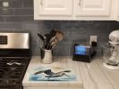 Pelican Diving Glass Cutting Board Decorative Tempered Glass Kitchen Cutting and Serving Board Large Size Chopping Board