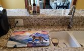 Mountain Majesty Lion Dish Drying Mat Absorbent Dish Drying Mat Pad for Kitchen Counter Dish Drainer Mat for Countertop, 14 x 21", Multicolor