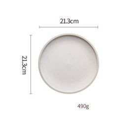 Pure color matte ceramic plate (Option: 3 Style)