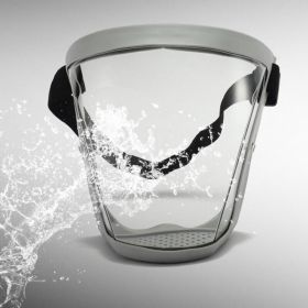 Full Face Anti-fog Clear Mask Reusable Super Protective Transparent Safety Cover (Option: Gray)