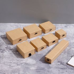 Jewelry Bracelet Jewelry Packaging Box Necklace Ring Earrings Drawer Storage Tray Custom Pull Gift Box (Option: Light Brown-5.5X5.5X4cm)