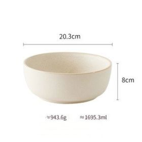 Pure color matte ceramic plate (Option: 15 Style)