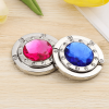 1pc; Portable Metal Foldable Bag Purse Hook Handbag Hanger Diamond Folding Table Hook Table Hanger Desk Hooks