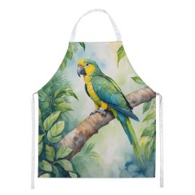 Yellownaped Amazon Parrot Apron Cooking Kitchen Server Baking Crafts Gardening for Adult Women Men, Unisex, Large, Multicolor (Default: Default)