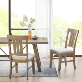 Dining Side Chair Set Of 2pcs (Option: Reclaimed Grey)